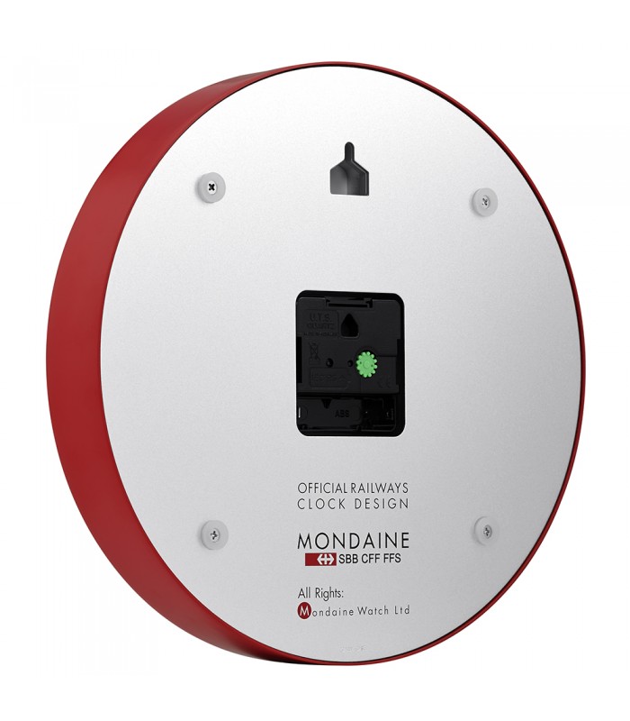 Mondaine Wall Clock - Orologio da parete rosso 25 cm