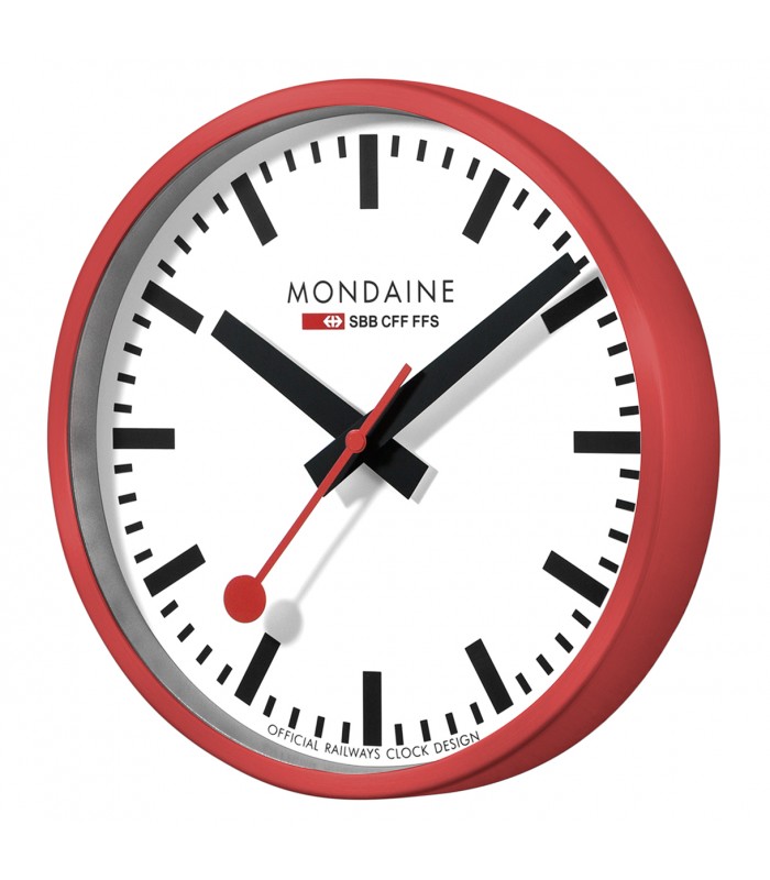 Mondaine Orologio parete rosso 25 cm A990.CLOCK.16SBC