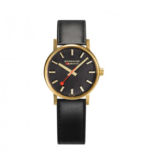 evo2 gold, orologio donna laminato oro, quadrante nero, MSE.30120.LB