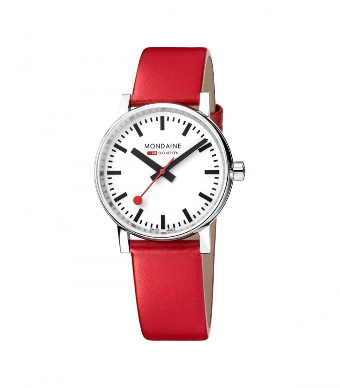 Mondaine Evo2 con cintuirno rosso