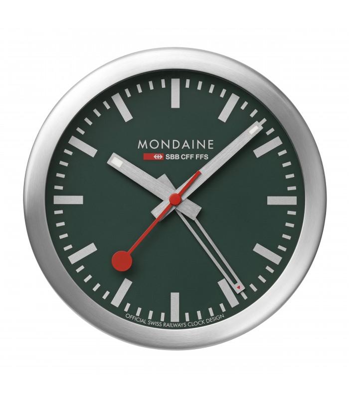 Mondaine Desk Clock Verde - Orologio da tavolo con sveglia