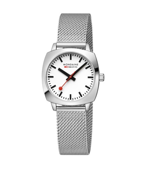 Mondaine Orologio Donna Petit Cushion, cassa lucida, diametro 31 mm, MSL.31110.SM