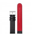 Cinturino nero con interno rosso / Ecopelle Vegea® 20 mm Fibbia satinata