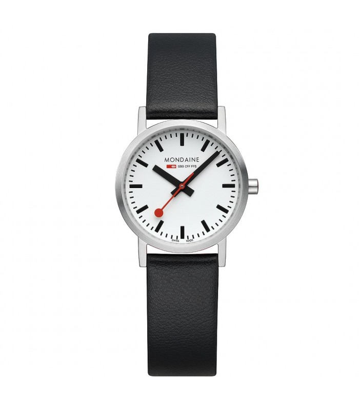 Orologio Mondaine Classic 30 mm cinturino ecopelle acciaio 316L satinato
