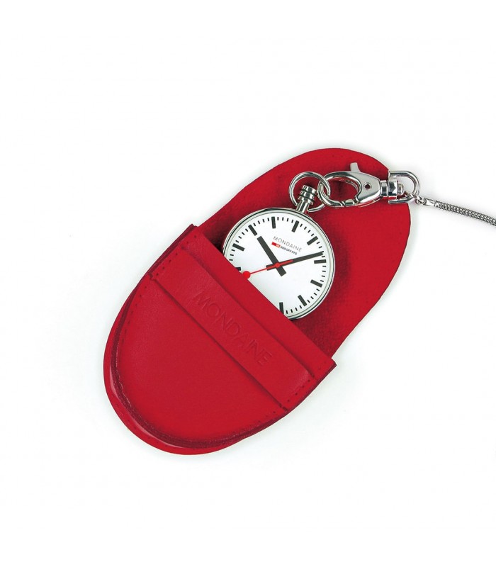 Orologio Mondaine da tasca con custodia in ecopelle
