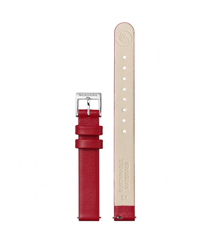Cinturino Mondaine rosso Vegea 12mm con cambio facile