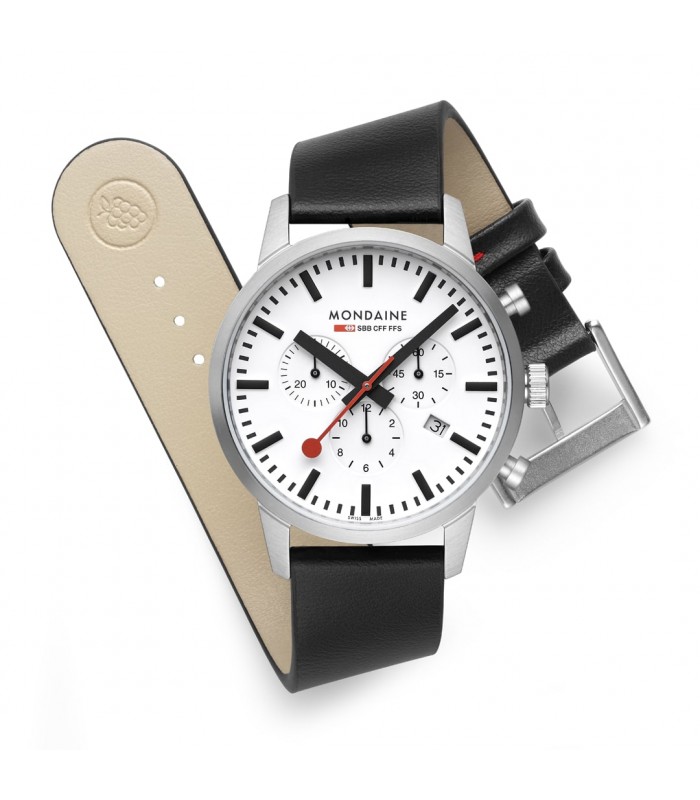 Orologio Mondaine Neo Cronografo quadrante bianco