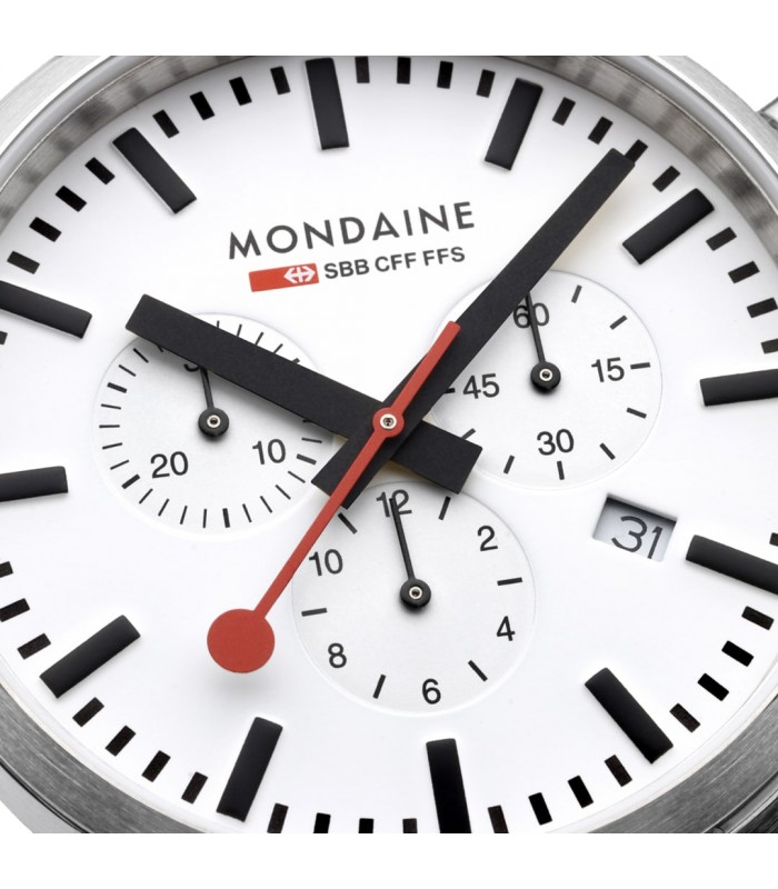 Orologio Mondaine Neo Cronografo quadrante bianco
