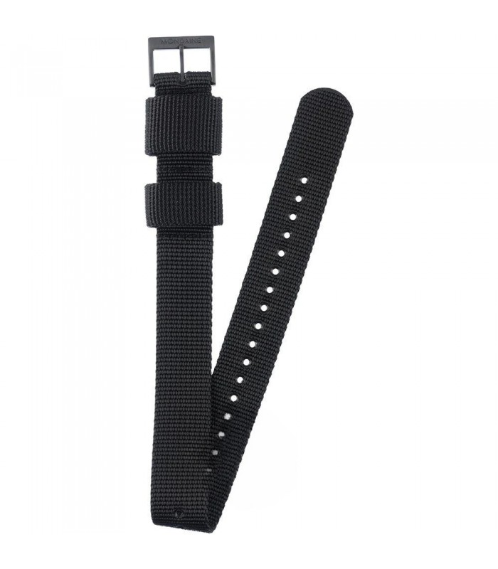 Cinturino Mondaine Helvetica Bold Nero, 20 mm