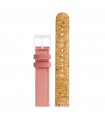 Cinturino tessuto e sughero Rosa / Essence 16 mm