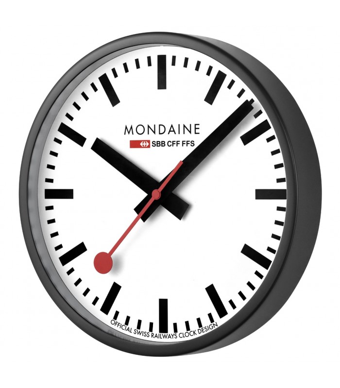 Mondaine orologio da parete nero 25 cm