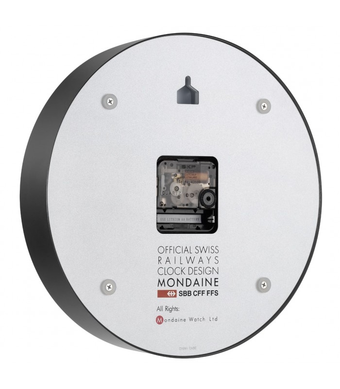 Mondaine Wall Clock - Orologio da parete nero 25 cm