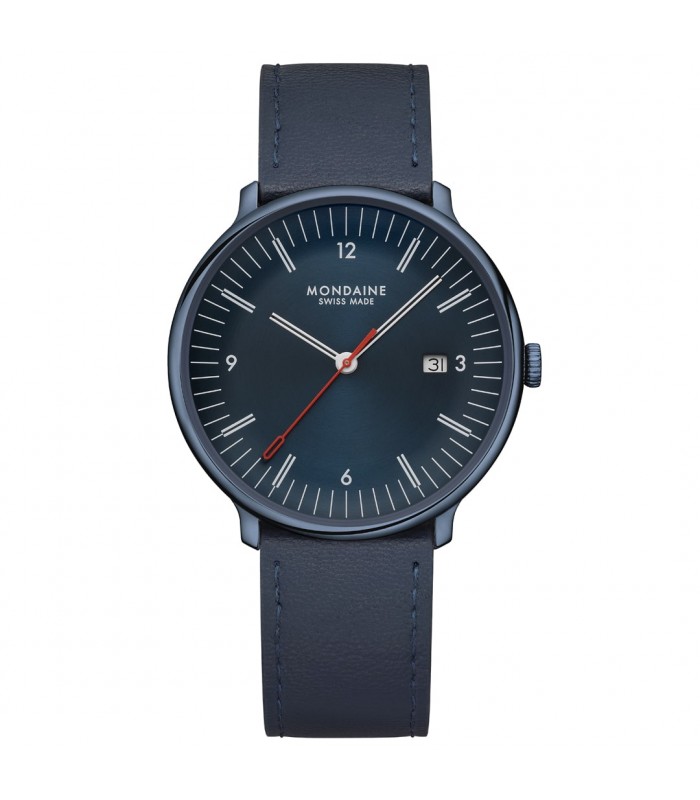 Mondaine Doppio IP BLUE MLE.41210.LDV – Orologio uomo 41 mm, stile retrò Swiss Made