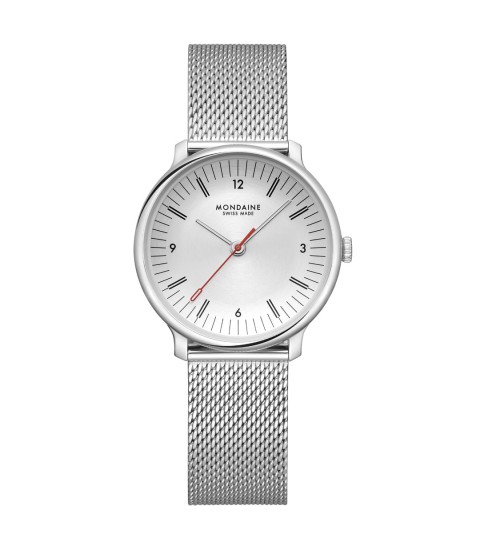 Mondaine Doppio MLE.33110.SM – Orologio donna 33 mm, stile retrò Swiss Made