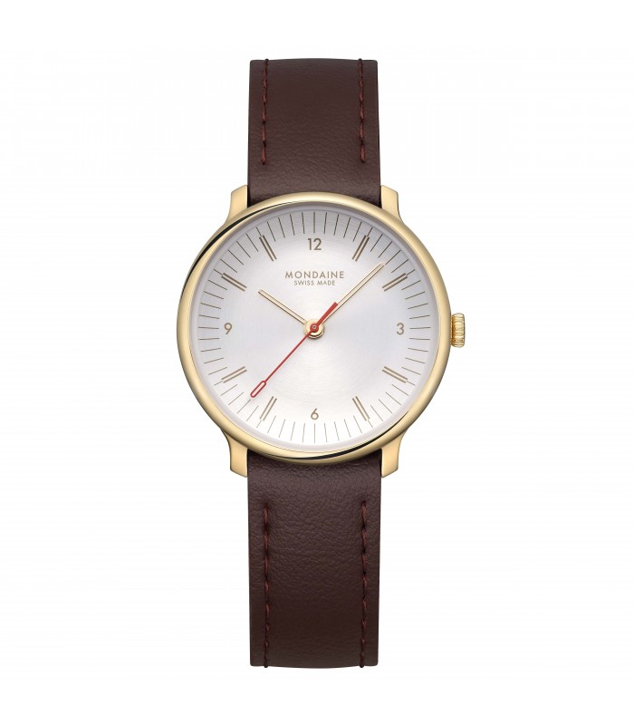 Mondaine Doppio MLE.33110.LGV – Orologio donna 33 mm, stile retrò Swiss Made