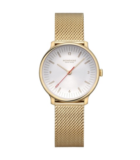 Mondaine Doppio MLE.33111.SM – Orologio donna 33 mm, stile retrò Swiss Made