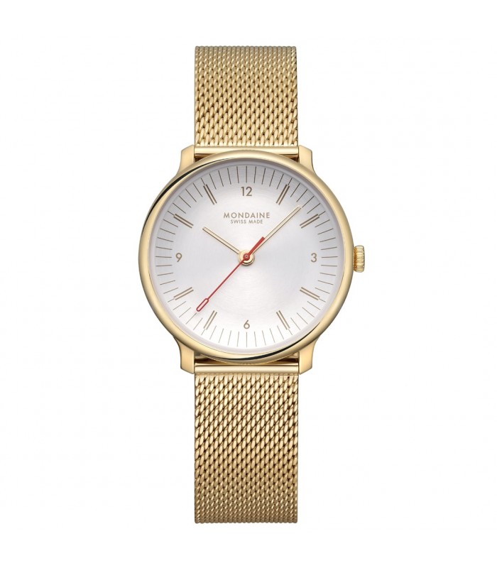 Mondaine Doppio MLE.33111.SM – Orologio donna 33 mm, stile retrò Swiss Made