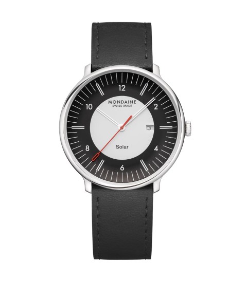 Mondaine Doppio Solar MLE.41920.LBV – Orologio uomo 41 mm, stile retrò Swiss Made