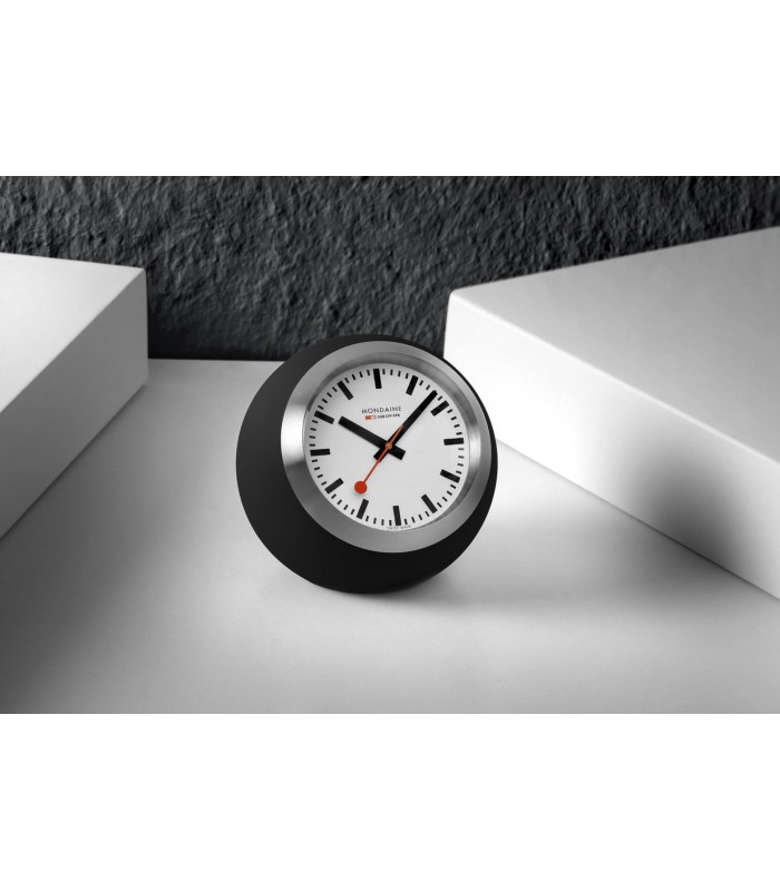 Mondaine Globe Nero - Orologio da tavolo