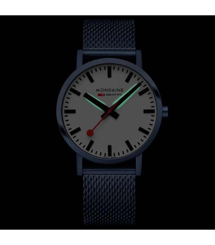 Mondaine Orologio Uomo Classic Blu 40 mm