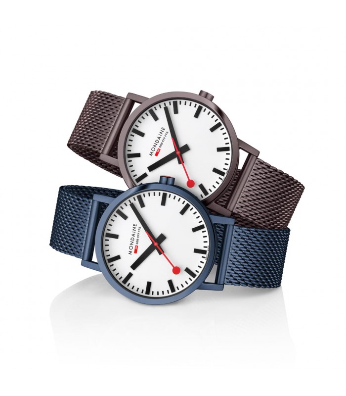 Mondaine Orologio Uomo Classic Blu 40 mm