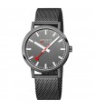 Orologio Mondaine Classic 40 mm placcato grigio antracite e cinturino mesh