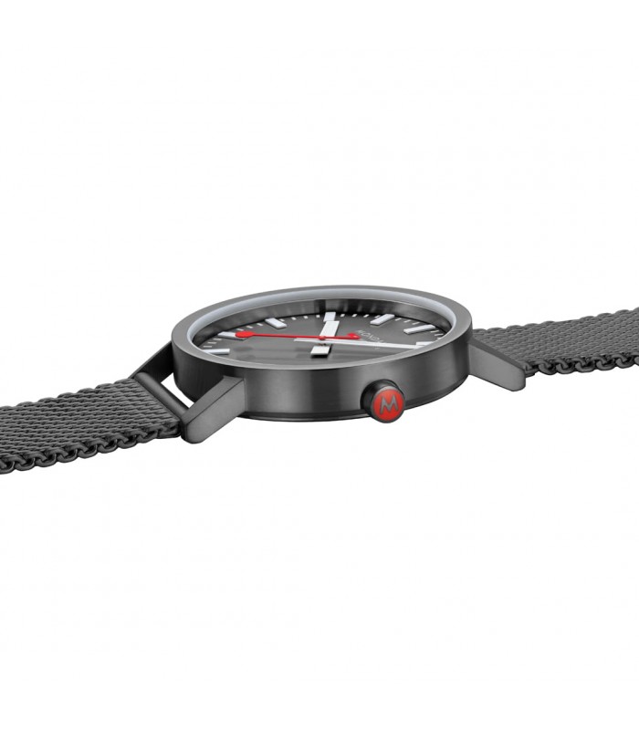 Orologio Mondaine Classic 40 mm placcato grigio antracite e cinturino mesh